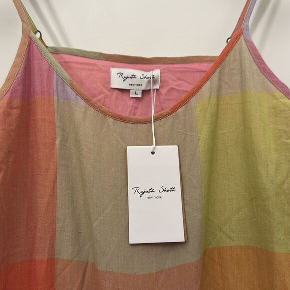 Rujuta Sheth Large Leila Dress Jupiter Chex Checkered Print Free People NWT - Picture 3 of 6